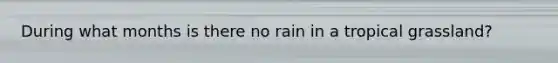 During what months is there no rain in a tropical grassland?