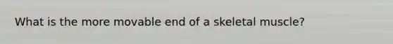 What is the more movable end of a skeletal muscle?