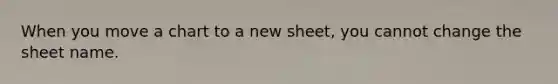 When you move a chart to a new sheet, you cannot change the sheet name.
