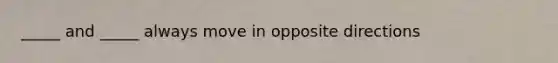 _____ and _____ always move in opposite directions
