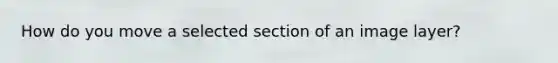 How do you move a selected section of an image layer?