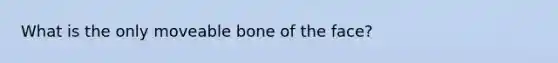 What is the only moveable bone of the face?