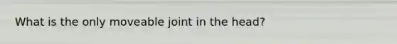 What is the only moveable joint in the head?