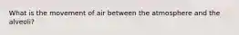 What is the movement of air between the atmosphere and the alveoli?