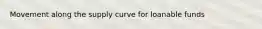 Movement along the supply curve for loanable funds