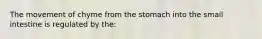 The movement of chyme from the stomach into the small intestine is regulated by the: