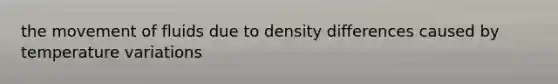 the movement of fluids due to density differences caused by temperature variations