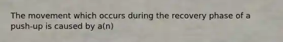 The movement which occurs during the recovery phase of a push-up is caused by a(n)