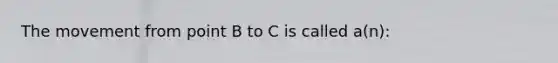 The movement from point B to C is called a(n):