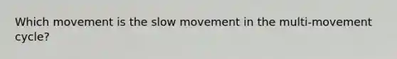 Which movement is the slow movement in the multi-movement cycle?