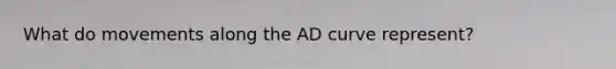 What do movements along the AD curve represent?