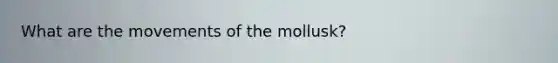 What are the movements of the mollusk?