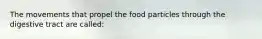 The movements that propel the food particles through the digestive tract are called: