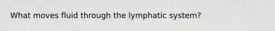 What moves fluid through the lymphatic system?