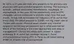 Mr Gill is a 27-year-old male who presents to his primary care physician with post-prandial epigastric burning. The burning is episodic, without associated hematemesis, dysphagia, or odynophagia. In the past, he has episodically used an OTC chewable calcium carbonate to provide relief. Over the past month, he has had to increase the frequency of its use to four times daily. His blood pressure is 120/81 mm Hg, heart rate at 75/min and regular. Physical exam reveals only minimal epigastric tenderness on palpation but is otherwise normal. Which of the following is the most appropriate next step in management? Choose the single best answer. A. Upper endiscopy B. H. pylori IgG serologic testing C. Fecal immunochemical testing (FIT) D. Fecal occult blood testing (FOBT) E. 8 week trial of pantoprazole