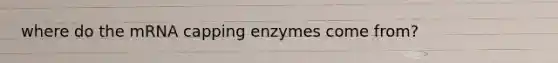 where do the mRNA capping enzymes come from?