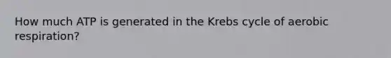 How much ATP is generated in the Krebs cycle of aerobic respiration?