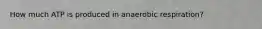 How much ATP is produced in anaerobic respiration?