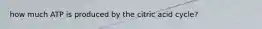 how much ATP is produced by the citric acid cycle?
