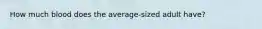 How much blood does the average-sized adult have?