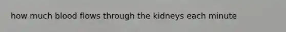 how much blood flows through the kidneys each minute