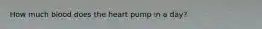 How much blood does the heart pump in a day?