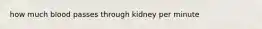 how much blood passes through kidney per minute