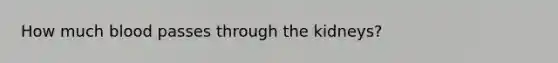 How much blood passes through the kidneys?