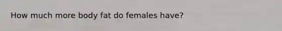 How much more body fat do females have?