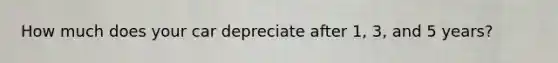 How much does your car depreciate after 1, 3, and 5 years?