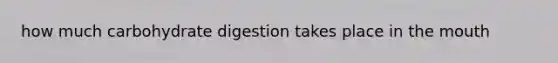 how much carbohydrate digestion takes place in the mouth