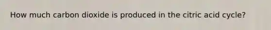 How much carbon dioxide is produced in the citric acid cycle?