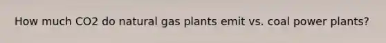 How much CO2 do natural gas plants emit vs. coal power plants?