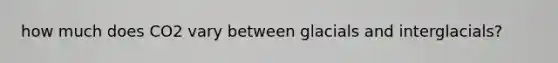 how much does CO2 vary between glacials and interglacials?