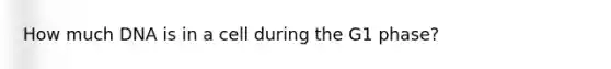 How much DNA is in a cell during the G1 phase?