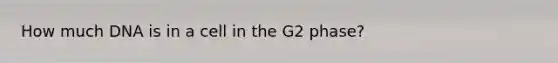 How much DNA is in a cell in the G2 phase?