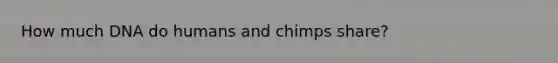 How much DNA do humans and chimps share?