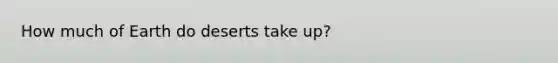 How much of Earth do deserts take up?