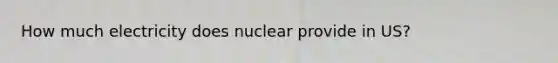 How much electricity does nuclear provide in US?