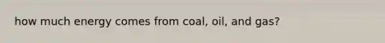 how much energy comes from coal, oil, and gas?