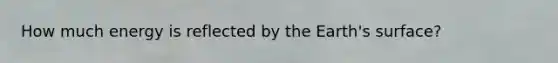 How much energy is reflected by the Earth's surface?