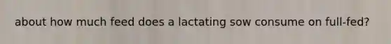 about how much feed does a lactating sow consume on full-fed?