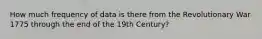 How much frequency of data is there from the Revolutionary War 1775 through the end of the 19th Century?