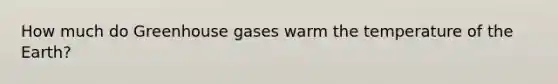 How much do Greenhouse gases warm the temperature of the Earth?