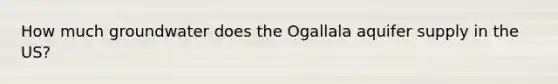 How much groundwater does the Ogallala aquifer supply in the US?