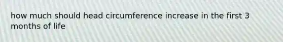 how much should head circumference increase in the first 3 months of life