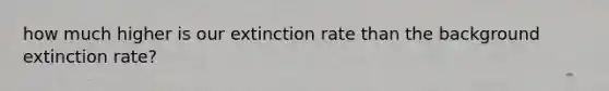 how much higher is our extinction rate than the background extinction rate?