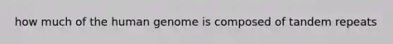 how much of the human genome is composed of tandem repeats