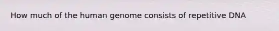 How much of the human genome consists of repetitive DNA