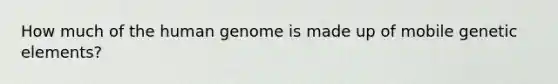 How much of the human genome is made up of mobile genetic elements?